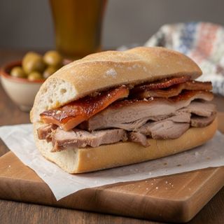 Bocadillo de pata con queso