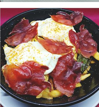 Sartén de la abuela de jamón ibérico