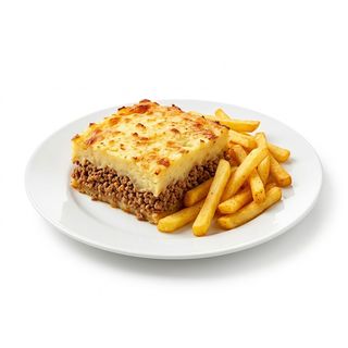 Pastel De Carne Con Patatas Fritas
