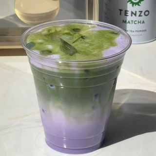 Blueberry Matcha Milk Tea 
