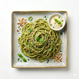 Fetuccini Con Salsa Pesto