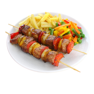 Plat  De Brochettes Avec Frites
