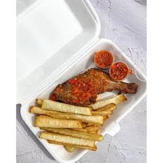 Yam Chips (with Grilled Chicken)