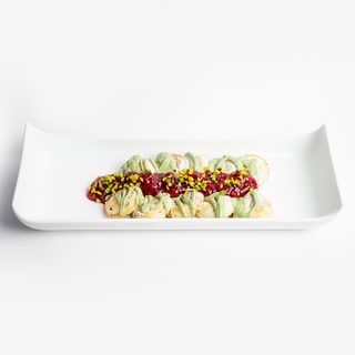 Bubble Waffle malina i pistacchio