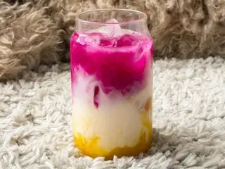 Pink matcha mango