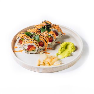 Рол Окаяма з тунцем та лососем