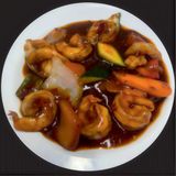 21 Langostino Con Verdura Picante