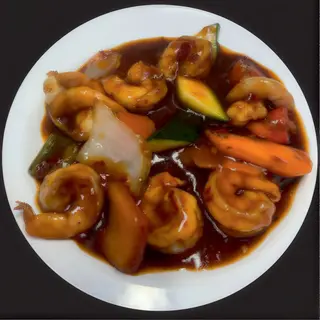 21 Langostino Con Verdura Picante