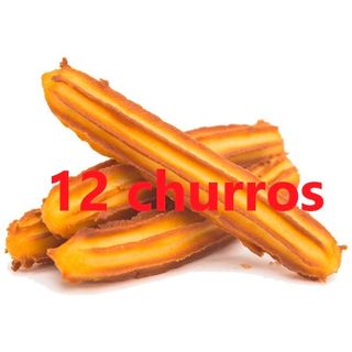 12 churros calientes finos