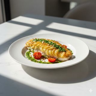 Filetto di spigola in crosta di patate