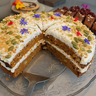 Carrot Cake with Vegan Cream Cheese Frosting 