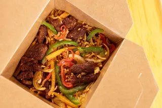 Stir Fried Rice and Suya