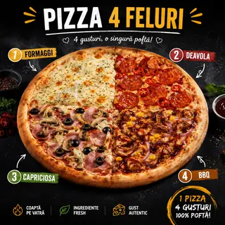 Formaggi • Deavola • Capriciosa • BBQ  32 cm