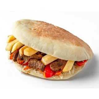 Pan De Pita Solo Carne Con Patatas