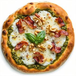 Pizza pesto e noci