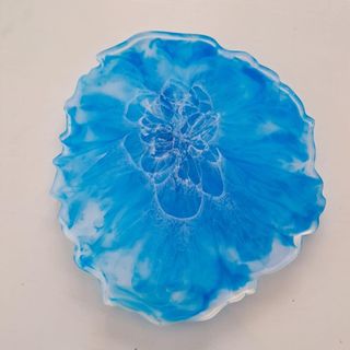 Fleur Bleu  Sous Verre