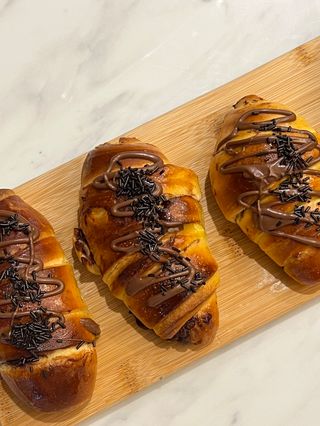 croissant  com nutella