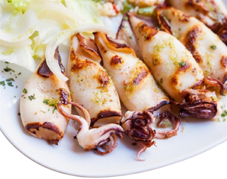 Zapečene lignje na krompiru