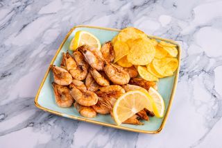 Креветки жареные