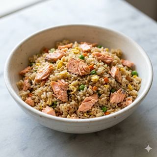 Arroz Salteado Con Salmón
