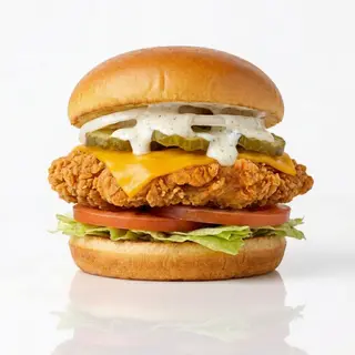 Ranch chicken burger
