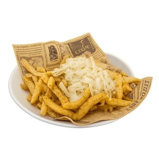 Пресни пържени картофи с фермерско овче сирене