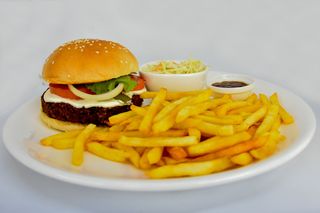 Chicken Cheese Burger + Frites
