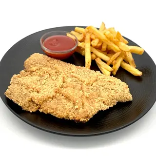 Escalopa con patatas fritas