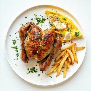 1 Pollo + Tortilla De Patata + Patatas Fritas