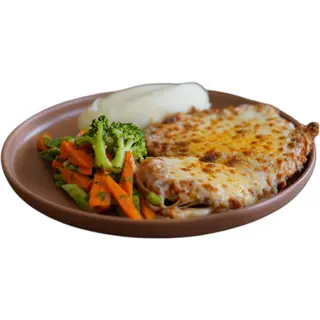 Escalope de poulet gratinee alla Parmigiana 