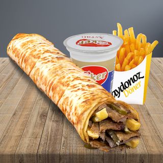 Extra Large Meat Doner + French Fries + Large Ayran
