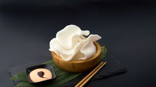 ბრინჯის ჩიფსები კრევეტის გემოთი