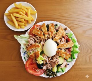 Plat Tounsi avec frites escalope