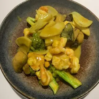 Gambas con curry