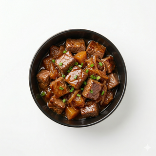 Wok De Ternera Y Confitura De Manzana