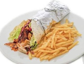 Durum kebab especail com batata