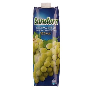 Виноград світлий сік, 0,95 л, ТМ "Sandora"