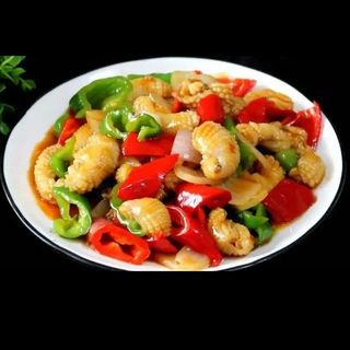 Sepias salteado con picante 