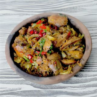 ხბოს ჯიგარი კეცზე