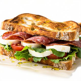 Sandwich cu salam picant