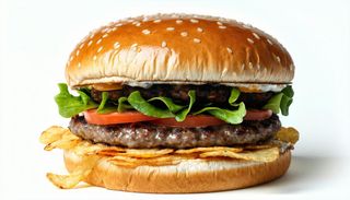 Hamburger black kebab