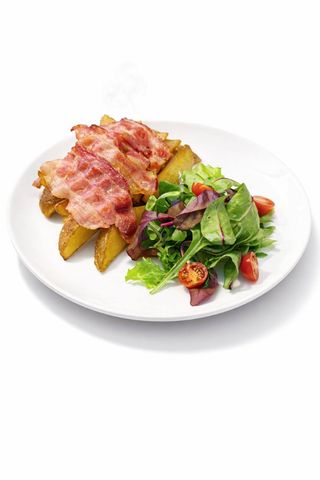 Картопля "Айдахо" з беконом та зеленю