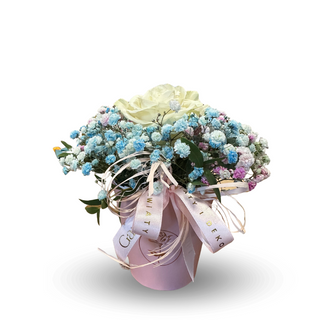 Mini flowerbox z różą