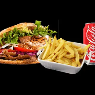 Menú kebab de carne