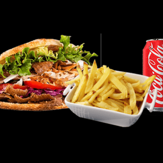 Menú kebab de carne