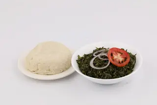 Vegetables with ugali