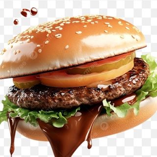 Humburgar com molho barbecue
