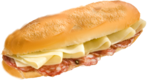 Panino con salame e edamer