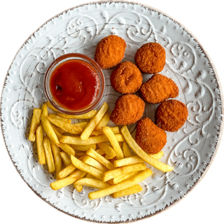 Курячі нагетси з картоплею фрі та Кетчупом (100/100/50г)