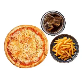 2 Pizzas Familiares + Patatas + Coca-Cola (2 lt.)